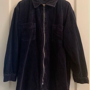 Women's Black Corduroy Shirt Jacket